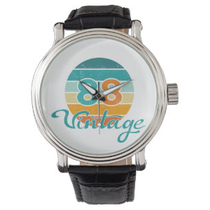 Retro Sonnenuntergang 88 Vintage abgenutzt Armbanduhr