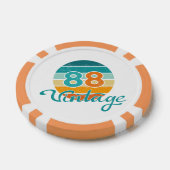 Retro Sonnenuntergang 88 Vintage abgenutzt Pokerchips (Einzeln)