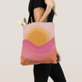 Retro Sonnenuntergang Abstrakt Tasche (Von Nahem)