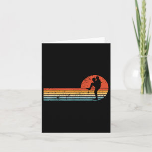 Retro-Sonnenuntergang Baseballwerfer Vintage-Baseb Karte