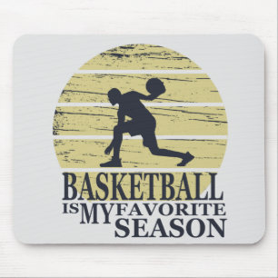 Retro-Sonnenuntergang-Basketball ist meine Lieblin Mousepad