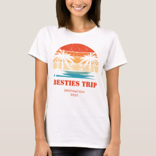 Retro Sonnenuntergang Besties - Paradies für Klett T-Shirt