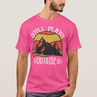 Retro-Sonnenuntergang bleibt im Freien Camping Wan T-Shirt