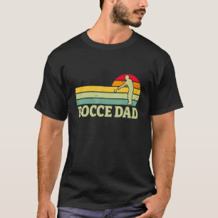 Retro-Sonnenuntergang-Bocce-Vater Bocce-Ball-Spi T-Shirt