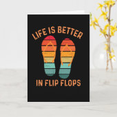 Retro-Sonnenuntergang - Das Leben ist besser in Fl Karte (Gelbe Blume)