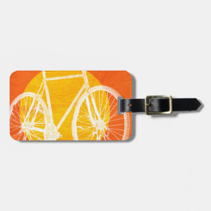 Retro Sonnenuntergang-Fahrrad - reiten Sie ein Gepäckanhänger