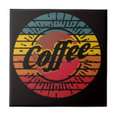 Retro-Sonnenuntergang Fliese (Vorderseite)