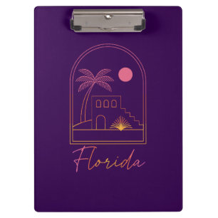 Retro-Sonnenuntergang Florida-Vibe Klemmbrett