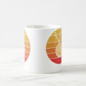 Retro-Sonnenuntergang-Garn Lustiger Stricker Nette Kaffeetasse (Mittel)