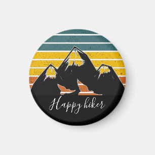 Retro-Sonnenuntergang-Gebirge individuell Magnet