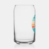 Retro Sonnenuntergang gestörter Effekt + Segelboot Dosenglas (Rechts)