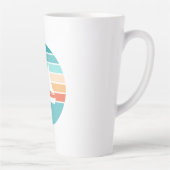 Retro Sonnenuntergang gestörter Effekt + Segelboot Milchtasse (Rechts)