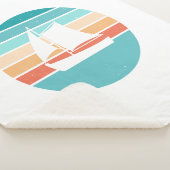 Retro Sonnenuntergang gestörter Effekt + Segelboot Sherpadecke (3/4)