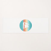 Retro Sonnenuntergang gestörter Effekt + Segelboot Yogamatte (Vorderseite (Horizontal))