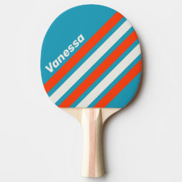 Retro Sonnenuntergang Gezeitenrausch Schrägstreife Tischtennis Schläger