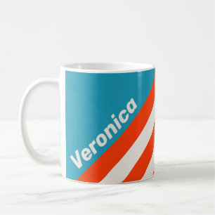 Retro Sonnenuntergang Gezeitenrausch Streifen mit  Kaffeetasse