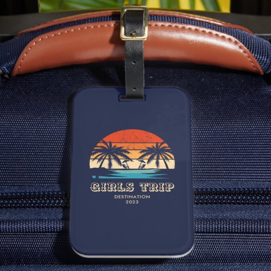 Retro Sonnenuntergang Giro del Malcantone Gepäckanhänger (Vorderseite Insitu 2)