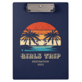 Retro Sonnenuntergang Giro del Malcantone Klemmbrett (Vorderseite)