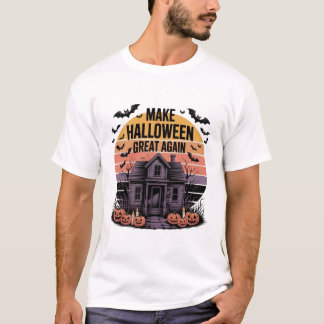 Retro Sonnenuntergang Halloween Artwork - Creepisc T-Shirt