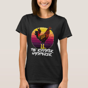 Retro Sonnenuntergang Hühner Geflügel Witze Der Ha T-Shirt