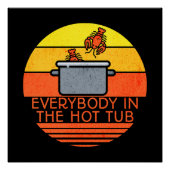 Retro Sonnenuntergang Hummer Pot, Hot Tube Poster (Vorderseite)