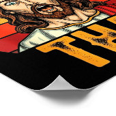 Retro Sonnenuntergang Ich habe das nicht gesagt Lu Poster (Ecke)