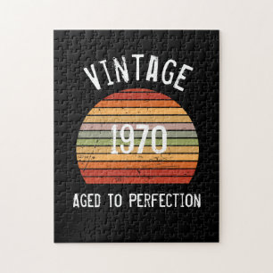 Retro-Sonnenuntergang im Jahrgang perfekt gealtert Puzzle