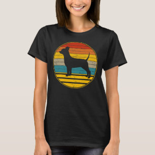 Retro-Sonnenuntergang im Vintage-Stil mit Schatten T-Shirt