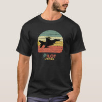 Retro-Sonnenuntergang, Jet-Fighter-Flugzeug, Pilot