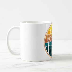 Retro-Sonnenuntergang-Katzen-Anime-Kawaii-Kunst Kaffeetasse