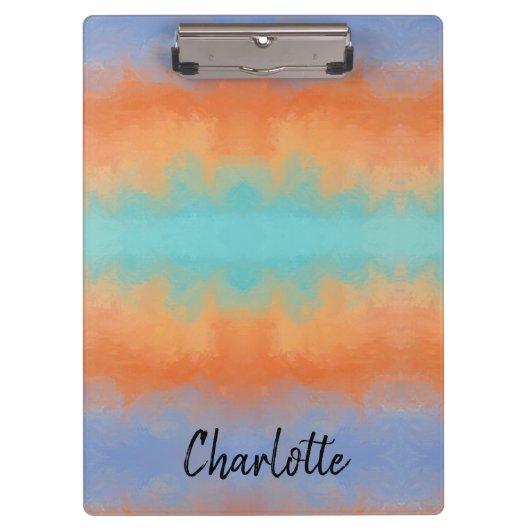 Retro-Sonnenuntergang  Klemmbrett (Vorderseite)