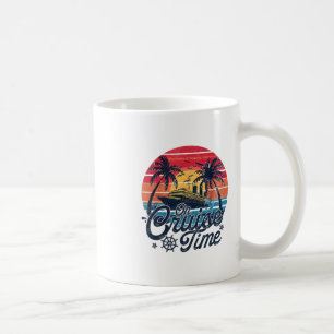 Retro-Sonnenuntergang-Kreuzfahrt auf Kreuzfahrt-Ze Kaffeetasse