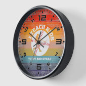 Retro Sonnenuntergang lehre ich Kinder zu schlagen Uhr (Winkel)