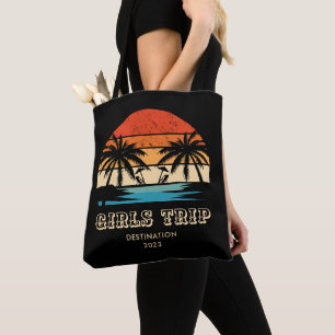 Retro-Sonnenuntergang Mädchen-Trip Junggesellinnen Tasche