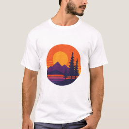 Retro Sonnenuntergang Natur-Vibes | Vintage 80er Ä T-Shirt