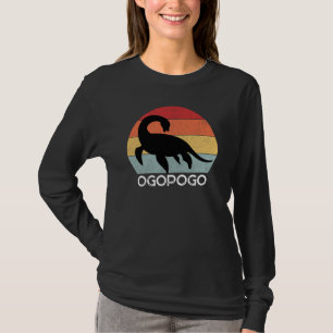 Retro-Sonnenuntergang Ogopogo, Okanagan Lake Monst T-Shirt