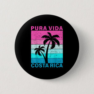 Retro-Sonnenuntergang-Palmenbaum-Costa-Rica-Urlaub Button
