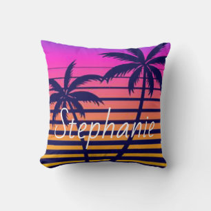 Retro Sonnenuntergang Personalisiert Kissen
