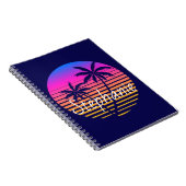 Retro-Sonnenuntergang Personalisiert Notizblock (Rechte Seite)