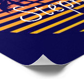 Retro-Sonnenuntergang Personalisiert Poster (Ecke)