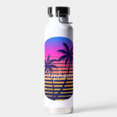 Retro-Sonnenuntergang Personalisiert Trinkflasche (Links)
