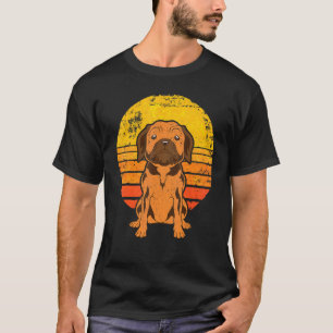 Retro Sonnenuntergang Puggle 1 T-Shirt