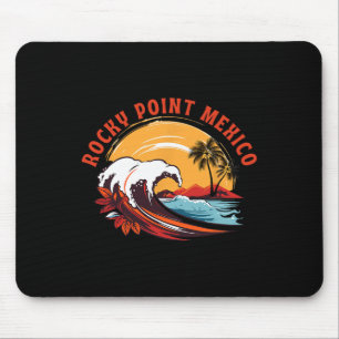 Retro-Sonnenuntergang Rocky Point Mexiko Sommer Su Mousepad