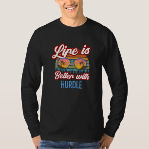 Retro Sonnenuntergang Slogan mit Hürden T-Shirt