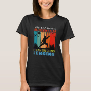 Retro Sonnenuntergang Slogan Rentenplan Ich Plane  T-Shirt