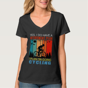 Retro Sonnenuntergang-Slogan Rentenplan Ich Plane T-Shirt