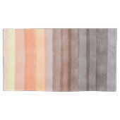 Retro-Sonnenuntergang Streifen boho orange-braune  Kissenbezug (Vorderseite-Links)