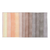 Retro-Sonnenuntergang Streifen boho orange-braune  Kissenbezug (Rückseite-Links)