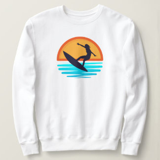 Retro Sonnenuntergang Surfen _ Vintage Strand Vibe Sweatshirt