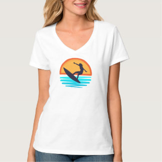 Retro Sonnenuntergang Surfen _ Vintage Strand Vibe T-Shirt